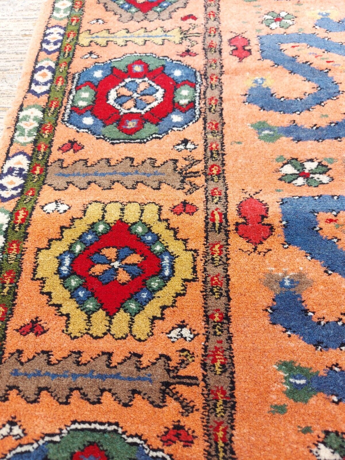 4x7ft Hand-Knotted Turkmen Tribal Beshir Wool Oriental Area Rug 125x200cm Carpet