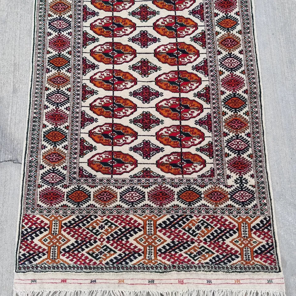 3'3 x 20 ft Handmade Oriental Wool Runner Rug, Hallway Corridor Carpet 100 x 600 cm